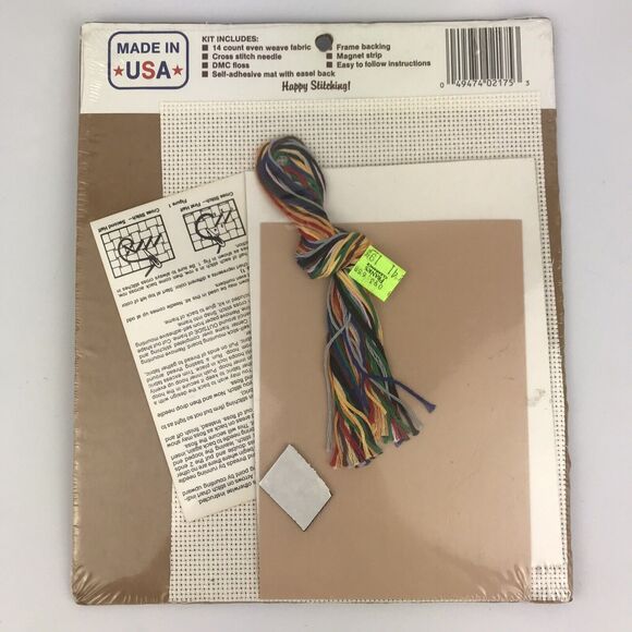 New Berlin Co Cross Stitch Kit Picture That Frame 2175 Who's New Magnetic NOS - Picture 2 of 2